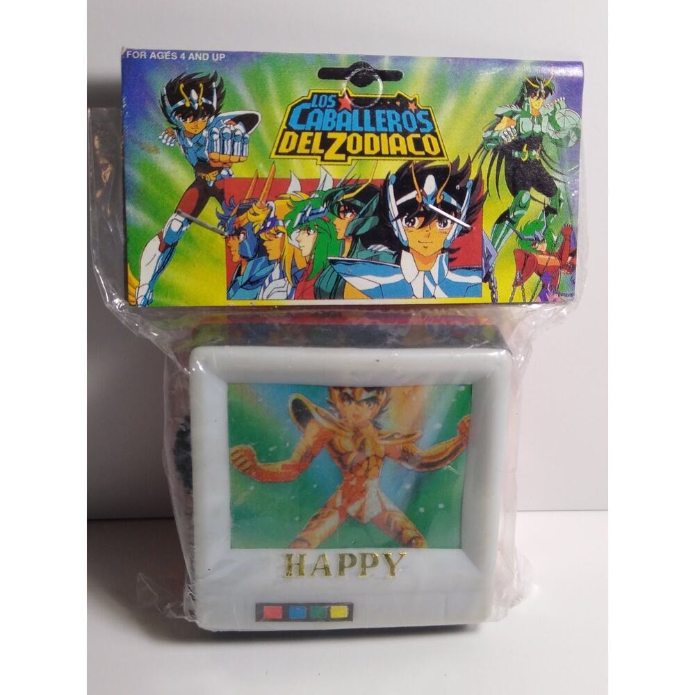 Vintage Los Caballeros del Zodiaco Character Toy Viewer Factory Sealed 1980s Red